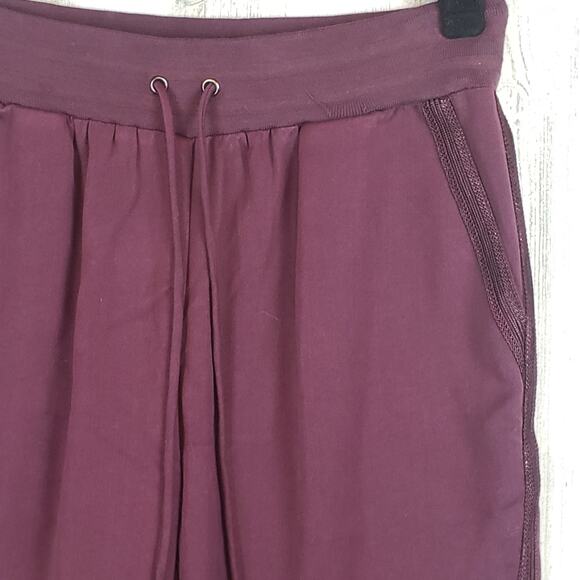 NWT Color Block Burgundy Purple Stretchy Lounge Leisure Pants Women's Size 4 - Picture 4 of 10